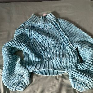 Blue free people sweater